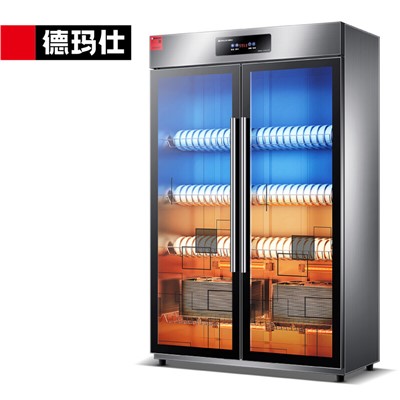 德瑪仕(DEMASHI)商用消毒柜 一星級(jí)不銹鋼雙開門酒店飯店食堂殺菌保潔碗柜 577L大容量 XDZ680B-1