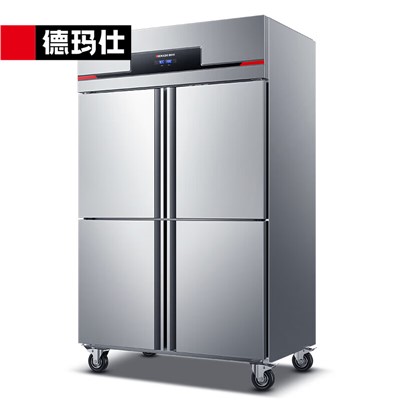 德瑪仕(DEMASHI)四門冰箱商用四門冰柜 立式冷藏冷凍 四開門廚房冰箱 -BG-900F-4W 雙溫 上冷凍下冷藏