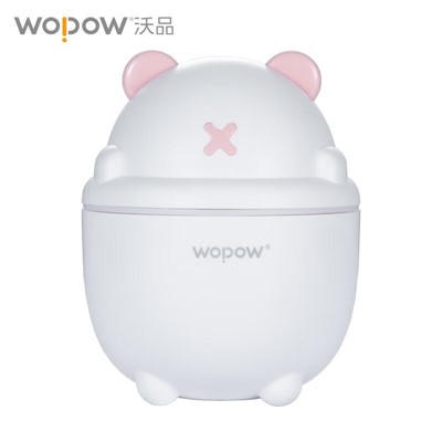 WOPOW沃品 小型噴霧迷你加濕器 HM08 大容量 持久加濕 防干燒 不漏水 彩燈 300ML 顏色隨機發(fā)貨
