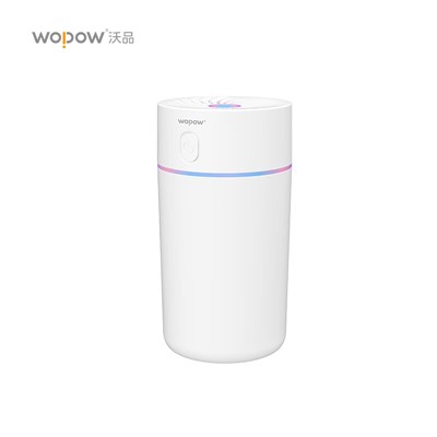 WOPOW沃品 七彩杯加濕器HM03P 350ml 迷你便攜氛圍燈加濕器 白色