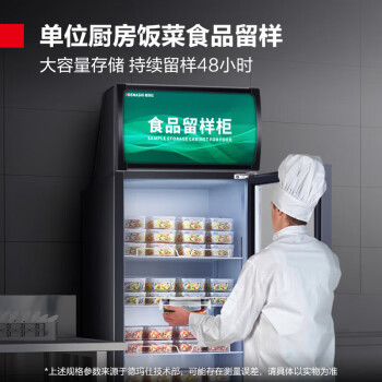 德瑪仕(DEMASHI)食品留樣柜 學(xué)校幼兒園公司食堂用水果蔬菜留樣冰箱保鮮冷藏冰柜展示柜 LG-300ZBL1