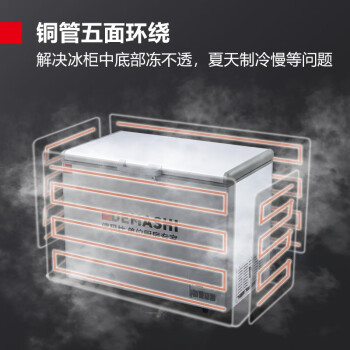 德瑪仕(DEMASHI)冰柜商用大容量保鮮柜冷藏柜單溫冰柜臥式冰柜餐飲飯?zhí)帽浔?BD-480