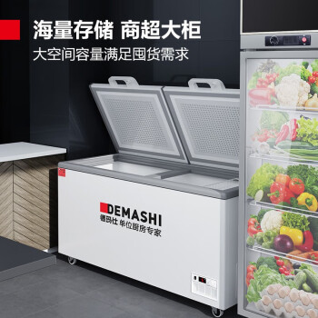 德瑪仕(DEMASHI)冰柜商用大容量保鮮柜冷藏柜單溫冰柜臥式冰柜餐飲飯?zhí)帽浔?BD-680