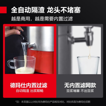 德瑪仕(DEMASHI)豆?jié){機商用大容量 早餐店用全自動磨漿機 大功率不銹鋼 現(xiàn)磨豆?jié){米漿機 15升 DJ-20A