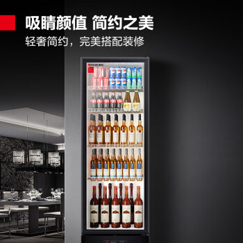 德瑪仕(DEMASHI)展示柜冷藏冰柜單門立式商用 便利店超市啤酒飲料水果保鮮陳列柜# LG-390ZH1