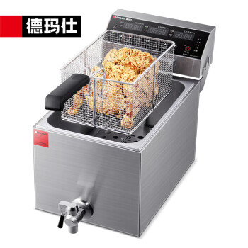 德瑪仕(DEMASHI)電炸爐電炸鍋商用 油炸鍋家用炸雞薯條油條炸串 電油炸爐 L-101P(單缸10升)